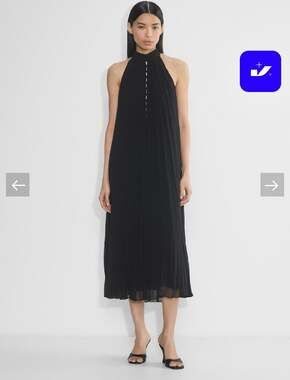 Black Ruched long dress